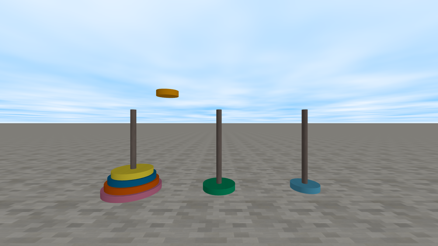 ハノイの塔シミュレータの画面例