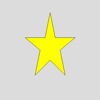 星形を描画（凹の頂点を含め10点を指定）