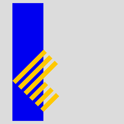 位置を変えながら連続して描いた多角形の例