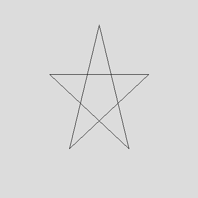 星形を描画（外形線のみ）